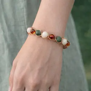 Fairytales - Beaded Copper Bracelet