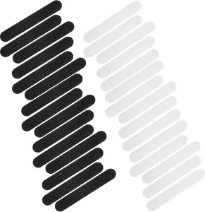 20Pcs Golf Hat Sweat Liner, Disposable Absorbent Hat Size Reducer Tape, Sweatband Pad for Baseball Caps, Sweat-Absorbent for Men Women (Black & White)