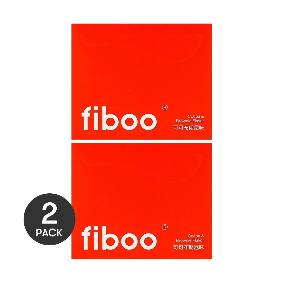 FIBOO High Protein Bar Cocoa Brownie - 12 Pack, 0 Sugar, Low Calorie Meal Replacement, 6.5g Protein Per Bar, Satisfying & Healthy Snack for Fitness