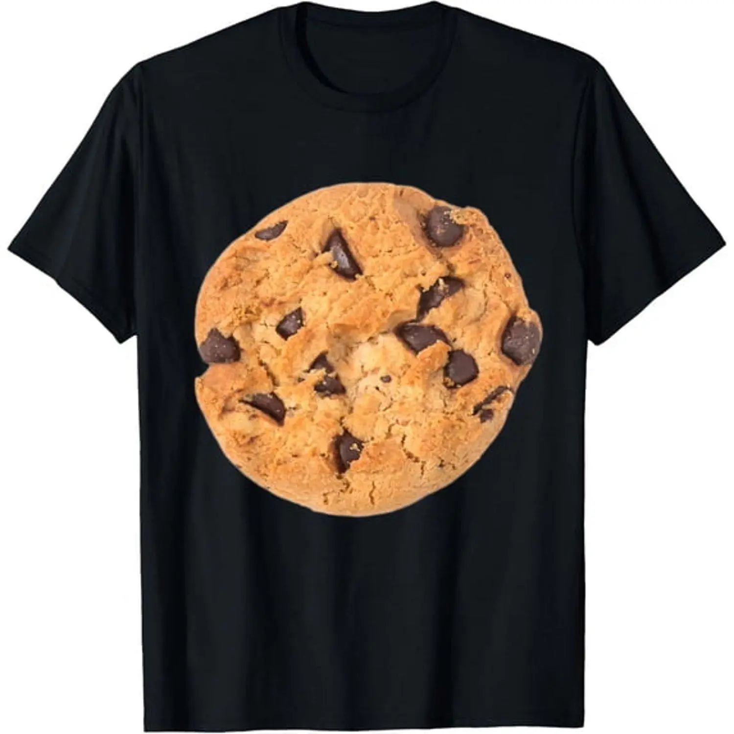 Chocolate Chip Cookie Halloween T Shirt Last Minute Costume Short Sleeve Casual Graphic T Shirt Vintage Bakery Theme Novelty Apparel
