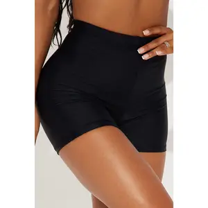 Maui Mix And Match Biker Short Bikini Bottom - Black