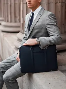 Manhattan Monochrome Leather Briefcase