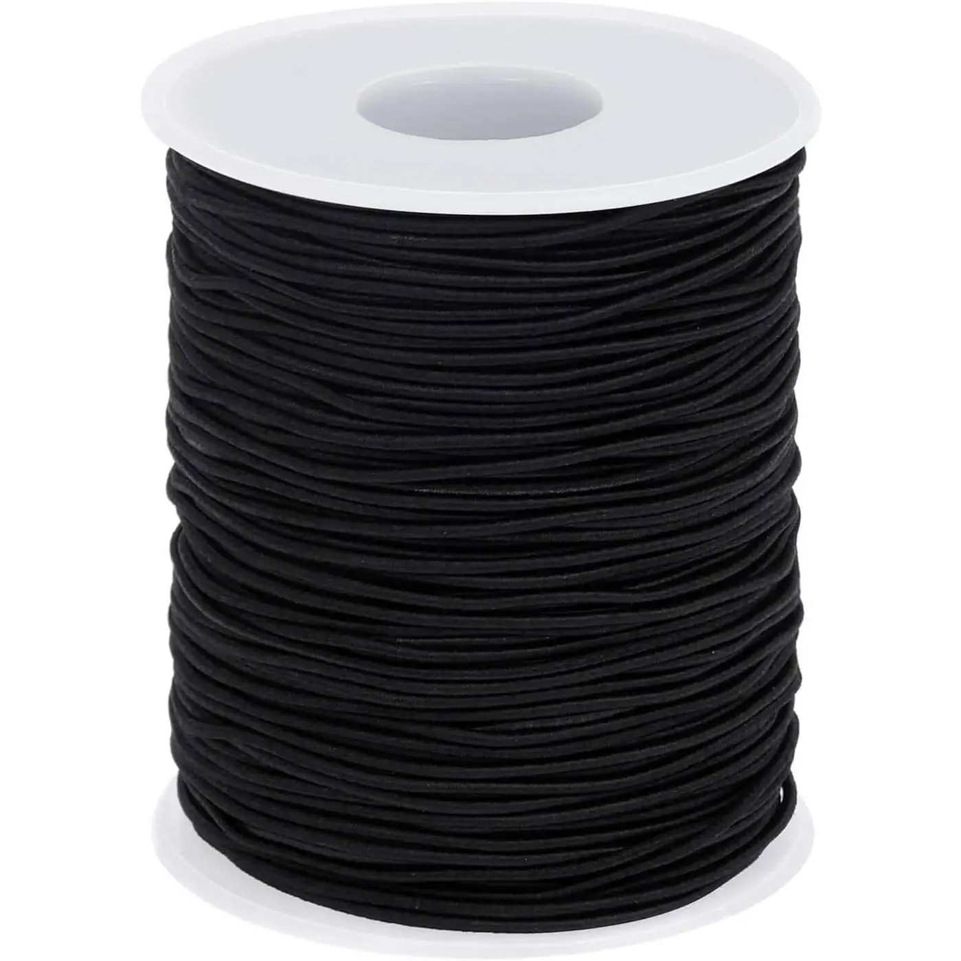 Elastic String for Bracelets, Elastic Cord for Jewelry, Stretchy String for Necklace Making, Beading and Sewing (1.2 MM, 109 Yards, Black)
