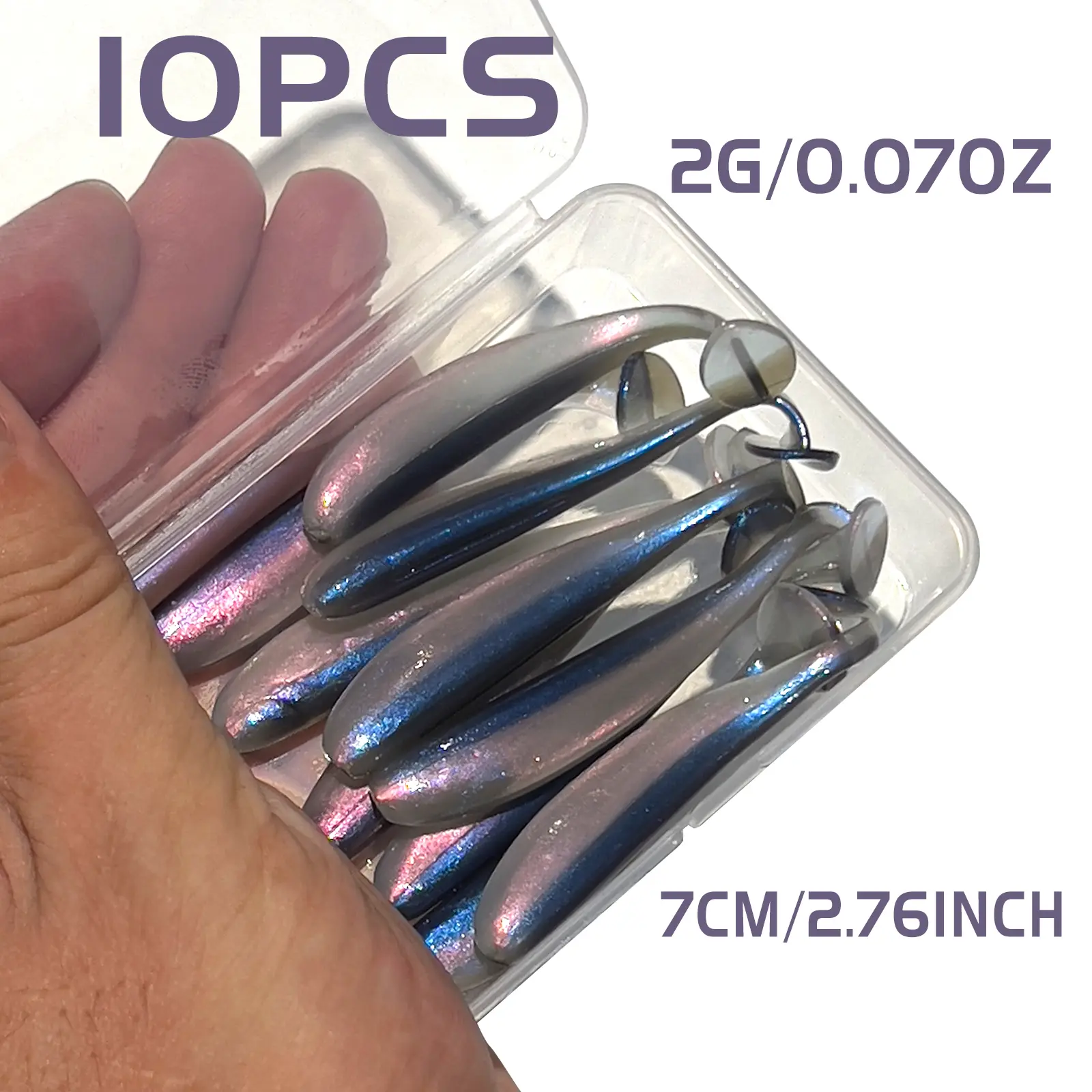Paddle Tail Soft Fishing Lures, 10/30pcs Set, Durable Artificial Plastic Wobblers, Ideal for Saltwater & Freshwater Fishing, Fishing Accessories, Fishing Gear Supplies