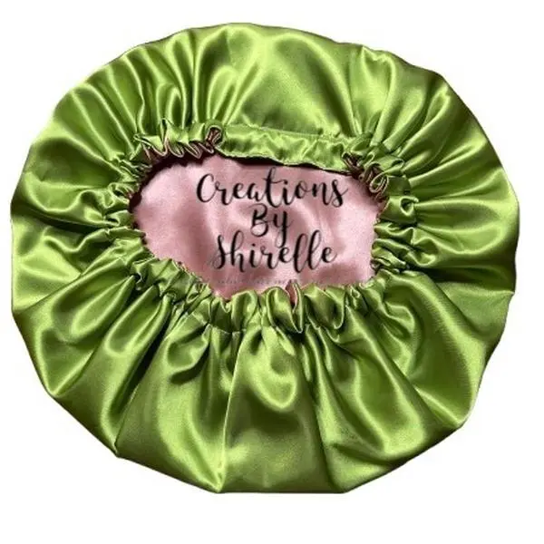Creations By Shirelle Solid Reversible Satin Bonnet for Hair Protection Against Damage and Frizz Gentle on Hair Moisturizing and Heat Resistant