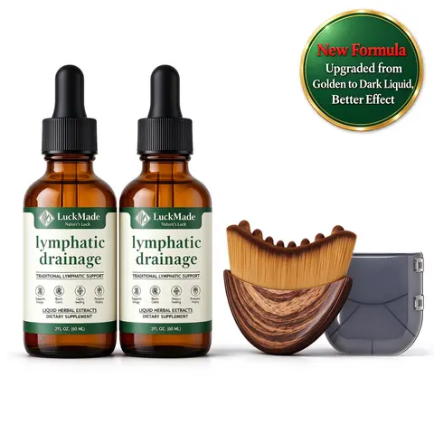 LuckMade Lymphatic Drainage Drops – Lymphatic-Focused Support Formula with Cleavers, Red Clover, Stillingia & Prickly Ash Bark for Lymph Support, Bloat Relief, Digestive Comfort – Natural Botanical Blend, 59 Servings