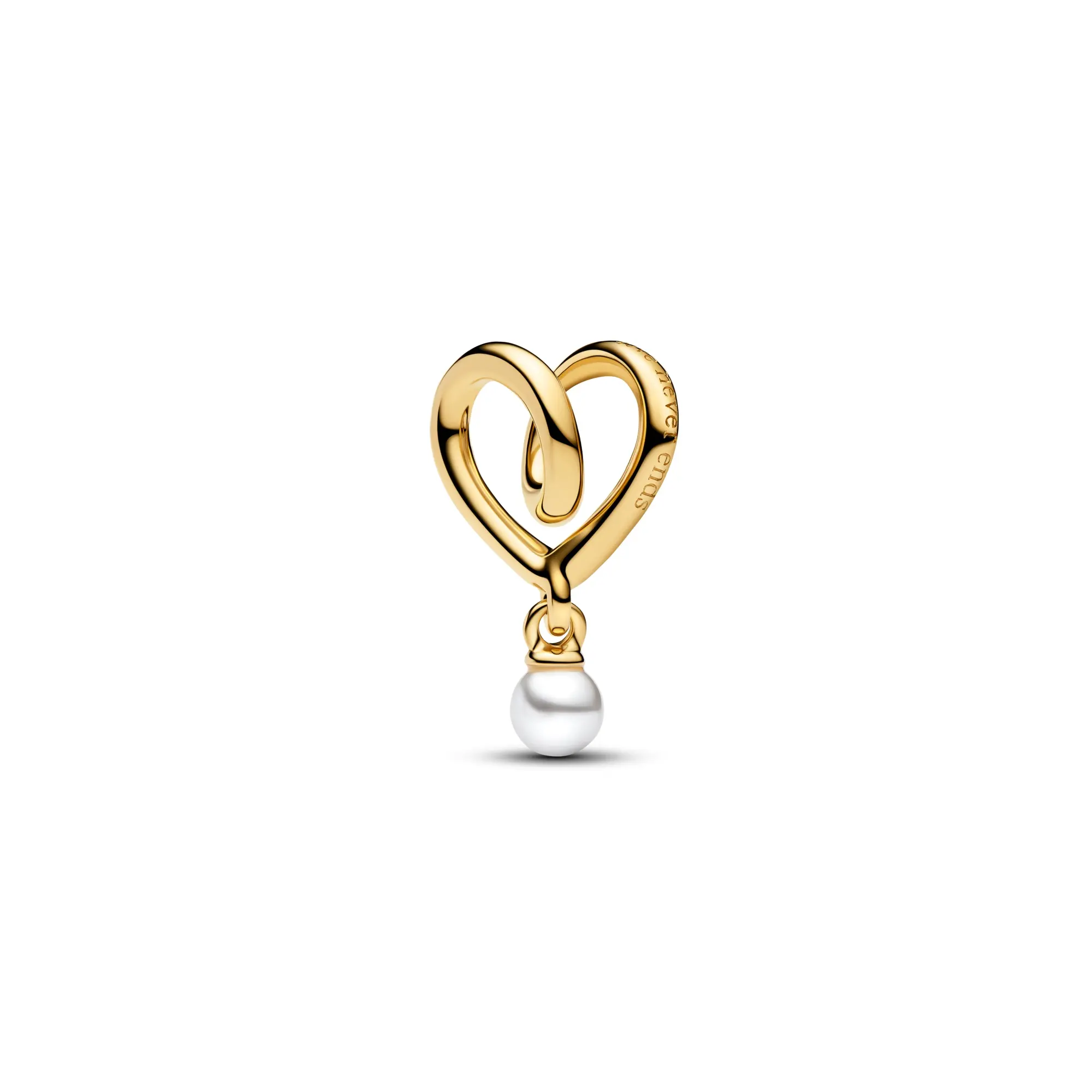 Pandora Wrapped Heart Charm 14k Gold-Plated Women's Jewelry 764138C01
