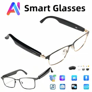 Smart AI Audio Glasses with Real-Time Translation in 160 Languages, Photochromic Lenses, HD Sound and Voice Calls, Hands-Free Operation, Lightweight and Comfortable, Ideal for Travel, Outdoor Activities, and Daily Wear.