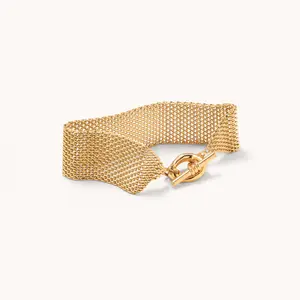 Mesh Chain Toggle Bracelet