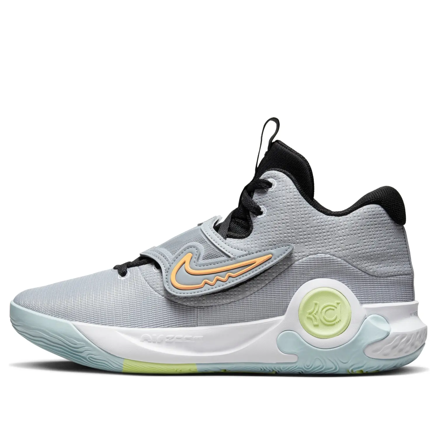 NIKE Men's KD Trey 5 X EP Sneakers, Grey Volt Crimson Colorway, Men's Shoes for Sports & Outdoor Activities