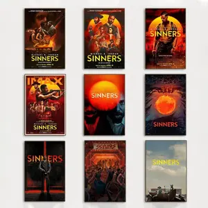 Sinners Movie Poster Set, Film-Inspired Wall Print Collection with 9 Options, Artistic Home Decoration, Unframed Wall Art, Home Decor