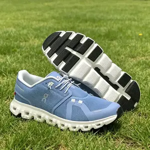 Unisex Lightweight Breathable Mesh Running Sneakers, Flexible Segmented Cushion Outsole Shock Absorb Non-Slip Athletic Trainers