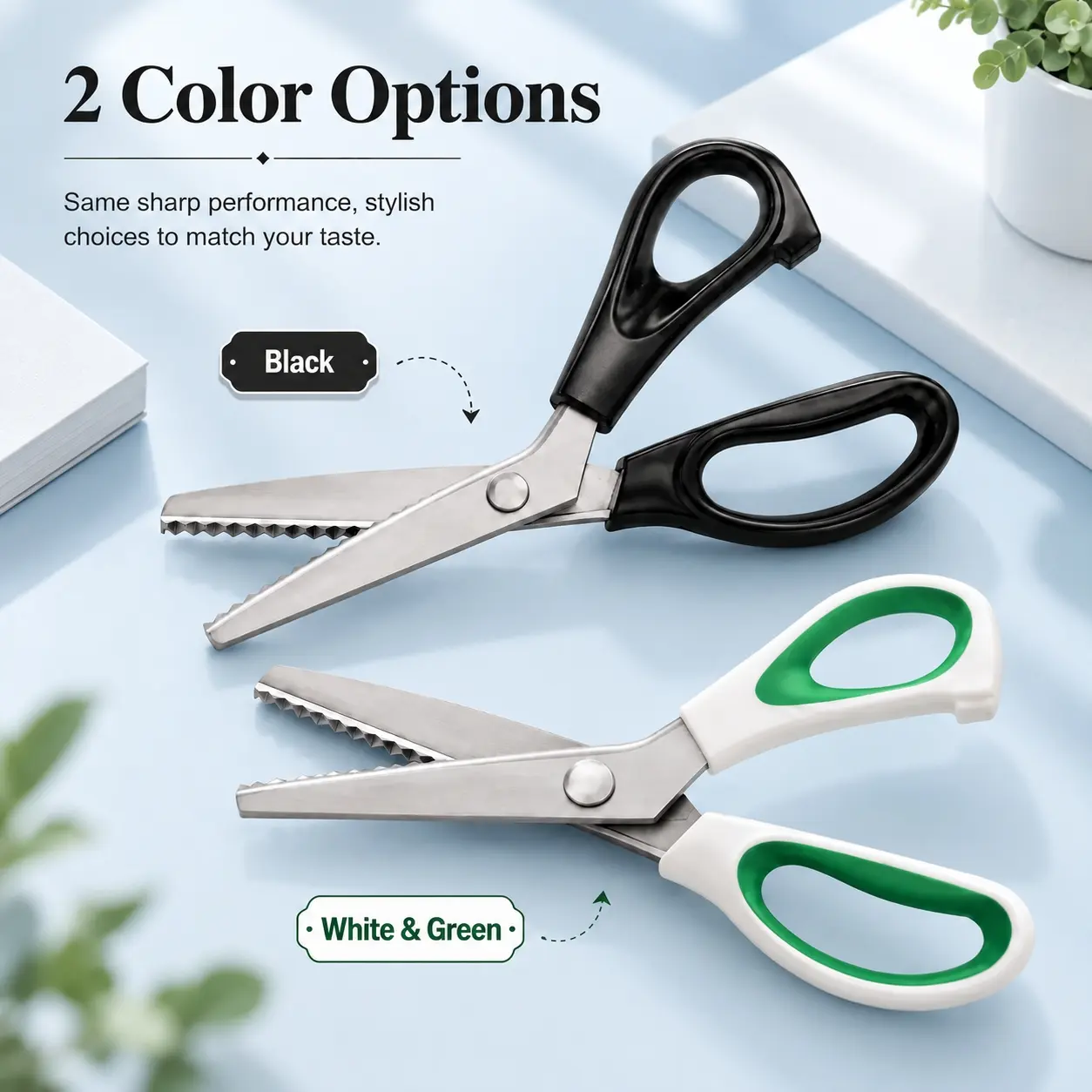 Stainless Steel Pinking Shears, Zig‑Zag Serrated Edge Fabric Scissors, Durable Sewing Tool for Dressmaking, Lace, Quilting, DIY Handcrafts, Home Tailoring & Sewing Supplies Accessory