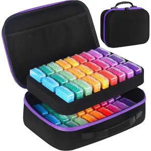 Diamond Painting Storage Container Portable Bead Storage Box Shockproof Bead Art Storage Box Jewelry Bead Storage Box (54 Small Boxes)