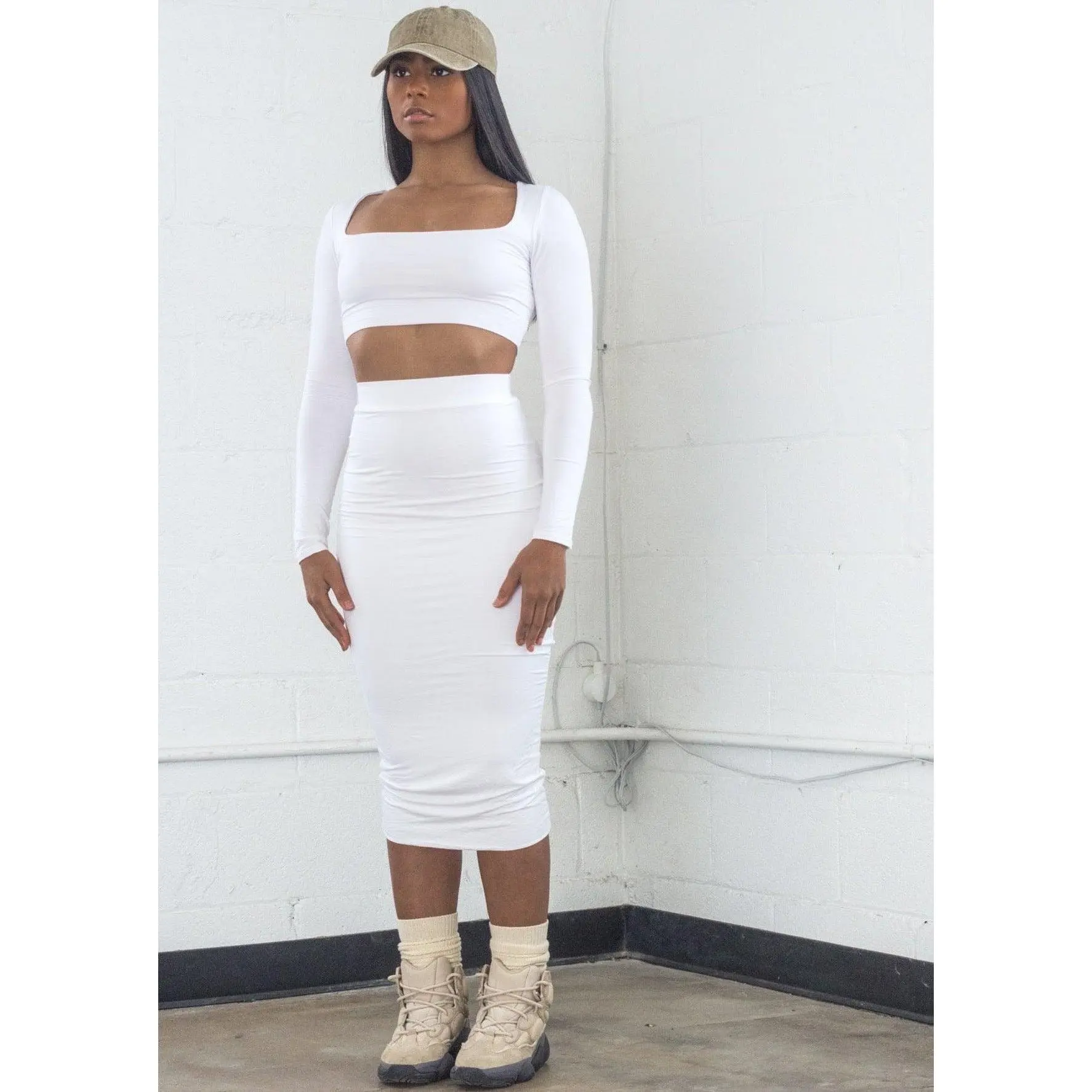 Essential Long Sleeve Skirt Set