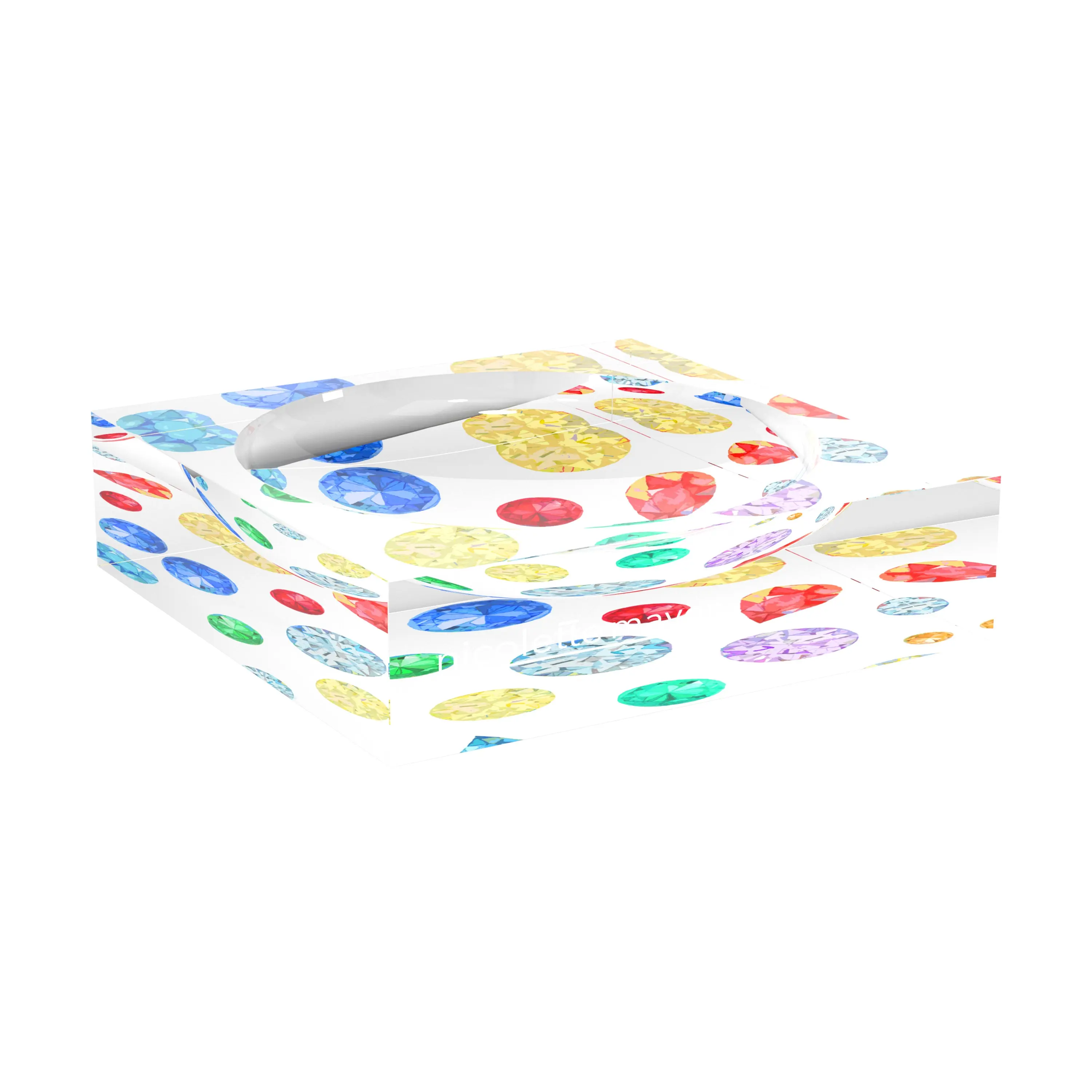 Jewel White Acrylic Candy Catchall Dish