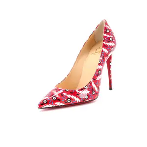 Pre-owned Christian Louboutin Women's Pigalle Follies Pumps Printed Patent 100 by Rebag