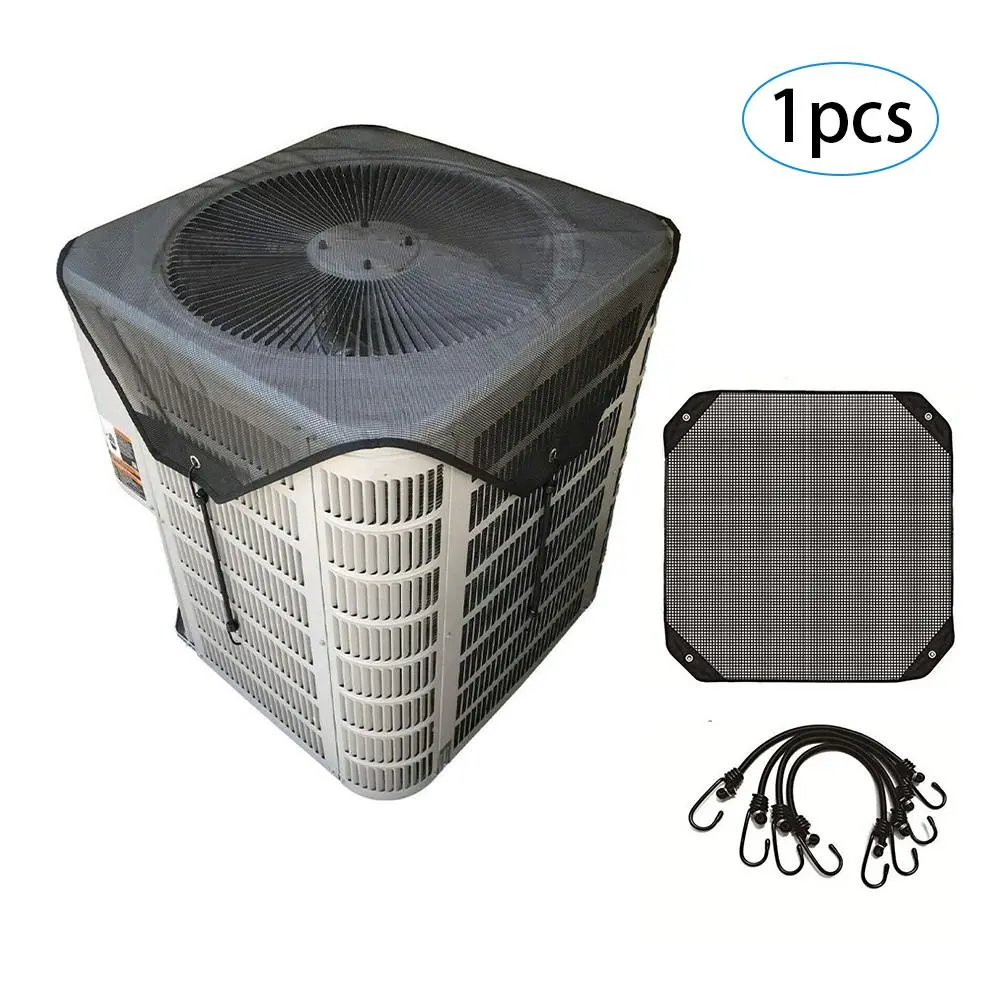 Outdoor Air Conditioner Cover, AC Covers For Outside, 1 Count Durable Synthetic Outdoor Windproof Dustproof Design Air Conditioner Cover, Protects Against Dust and Cold Air, PVC Mesh for Ventilation, Home Supplies