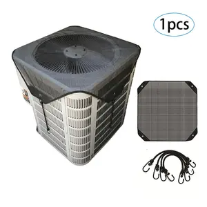 Outdoor Air Conditioner Cover, 1 Count Durable Synthetic Outdoor Windproof Dustproof Design Air Conditioner Cover, Protects Against Dust and Cold Air, PVC Mesh for Ventilation, Home Supplies