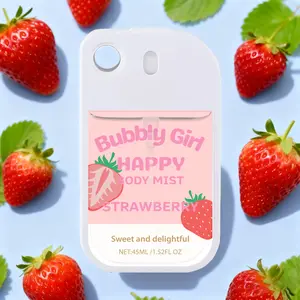 Portable Compact 45ML Body Spray, Minimalist Design, Natural Floral Fruity Fragrance, Perfect for Weddings & Birthdays, Ladies' Scented Mist, Floral Scents Perfume