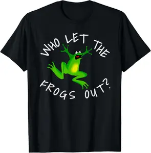 Passover Shirt Who Let The Frogs Out Funny Jewish Matzah T-Shirt Pure Cotton Graphic Tees Menswear Top: Gifts for Men & Women