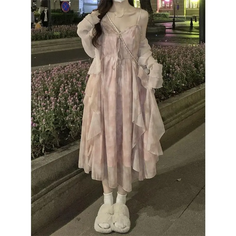 Women Trendy Y2K Print Lace Up Ruffle Asymmetrical Fairy Sweet Dress Sexy V Neck Spaghetti Strap Chic Party Dresses Sets Vestido - TikTok Shop Women Trendy Y2K Print Lace Up Ruffle Asymmetrical Fairy Sweet Dress Sexy V Neck Spaghetti Strap Chic Party Dresses Sets Vestido - TikTok Shop