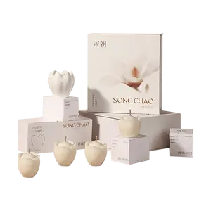 SONG CHAO Aromatherapy Candle Gift Set - 7 Scented Candles with Melting Pot - Perfect Holiday Gift