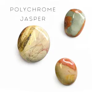 Polychrome Jasper Palm Stone - Natural Polychrome Jasper - Polished Desert Jasper Palm