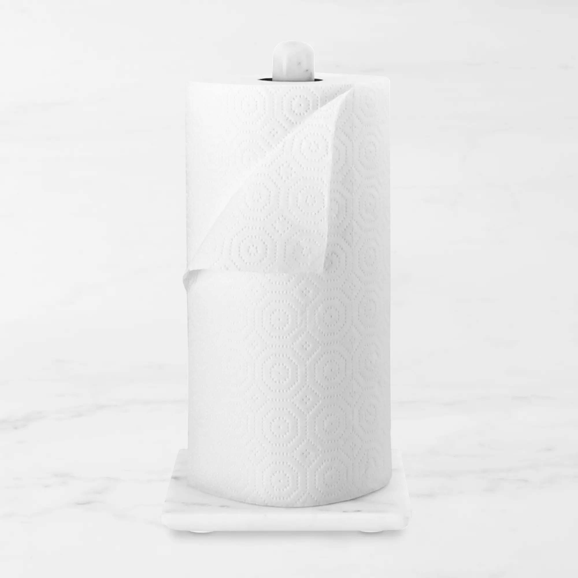 Marble Paper Towel Holder, Freestanding Kitchen Countertop Roll Dispenser