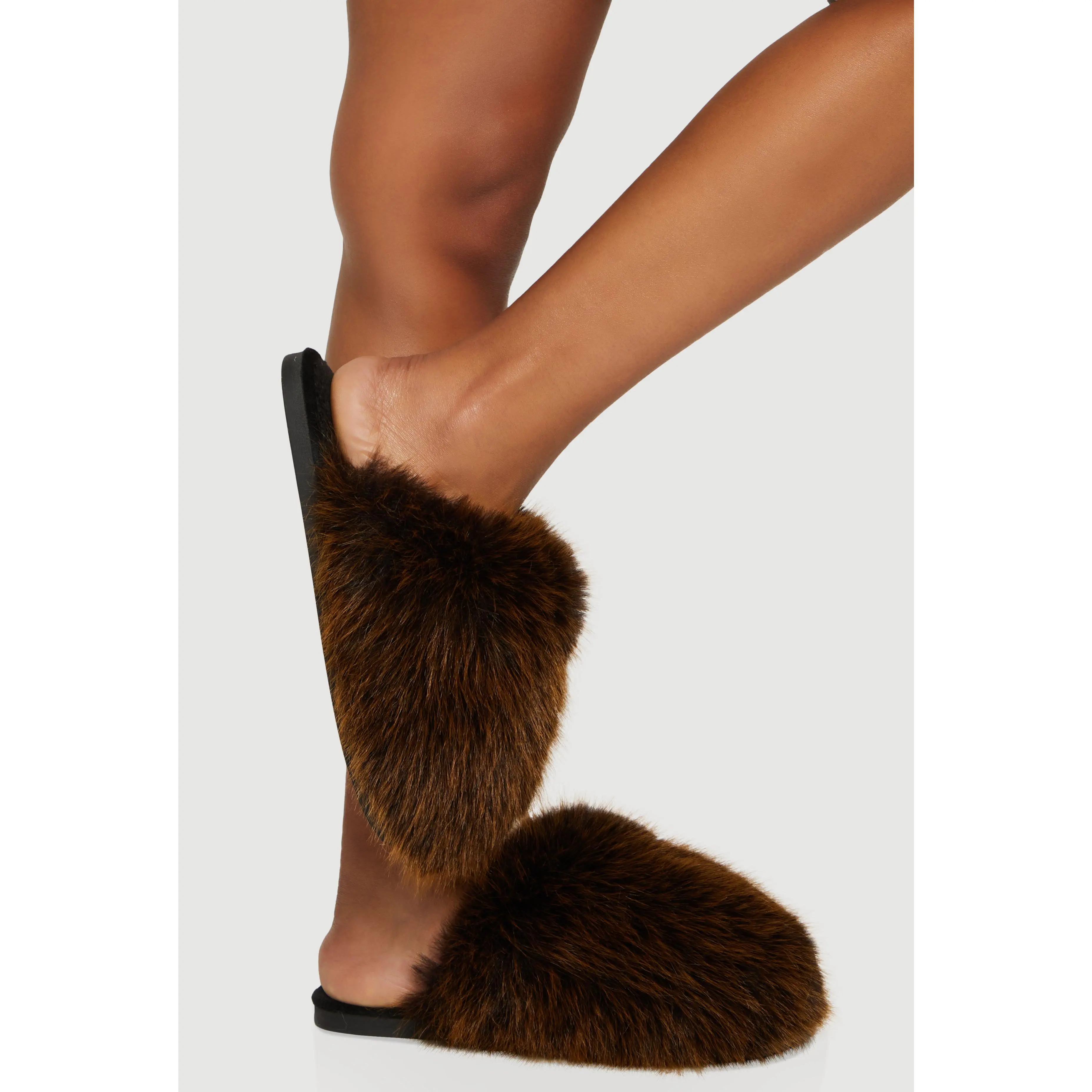 Cozy Faux Fur Closed Toe Slippers