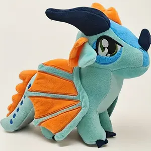 Colorful Big-Eyed Plush Dragon Toy - a Little Flying Dragon with Wings - Perfect for Sofa Decoration - Great Gift Idea