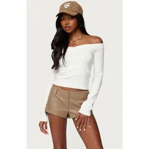 Edikted Women's Leatrice Off Shoulder Knit Top
