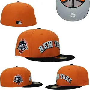 New Era New York Yankees Orange 59FIFTY & 9FORTY Baseball Cap – Premium Streetwear Snapback Hat, Adjustable Fitted Cap, Breathable Cotton Trucker Hat