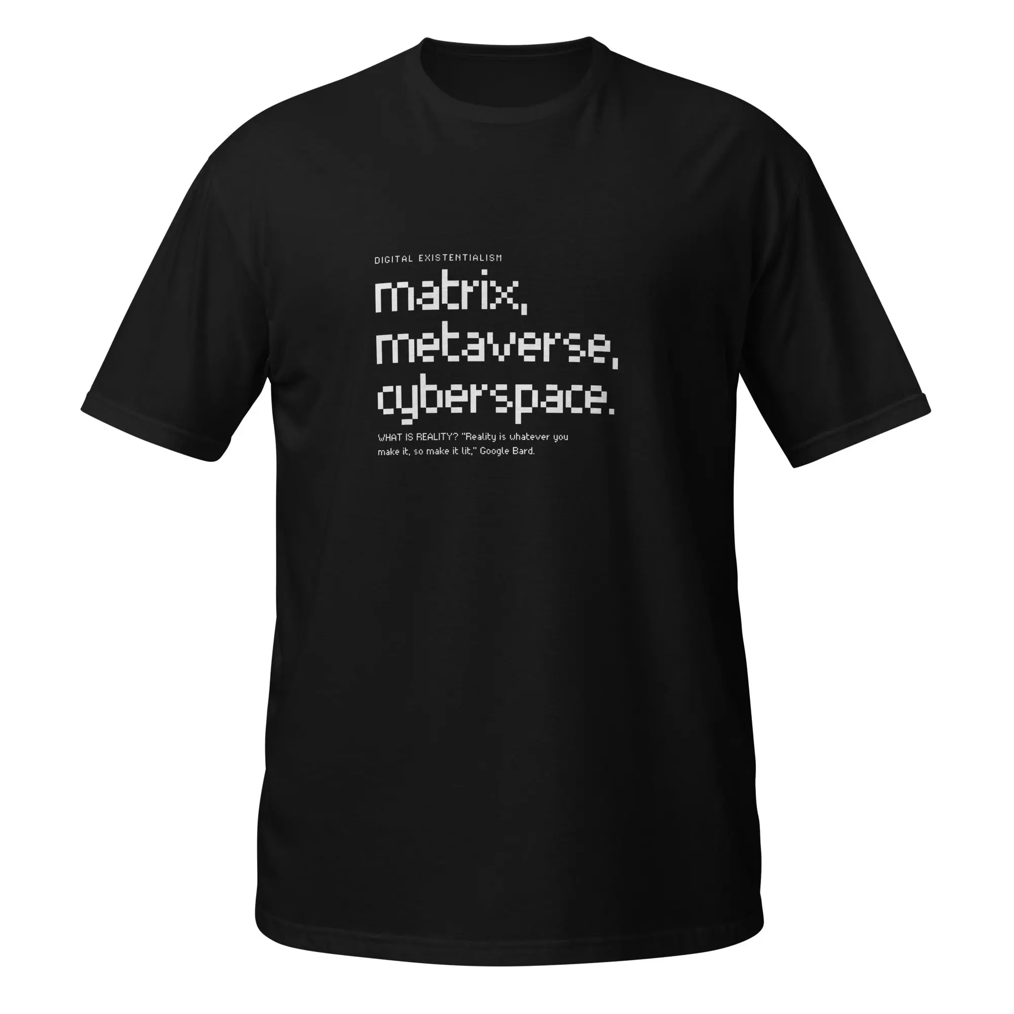 digital existentialism. matrix, metaverse, cyberspace. Soft T-Shirt Black