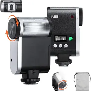 iA32  Flash 490 Full-Power Flash 8 Levels Automatic Flash GN 15 2.5sRecycle Mini Flash Speedlite for  zve10  zv1 Ricoh gr3   Fuji Olympus Camera