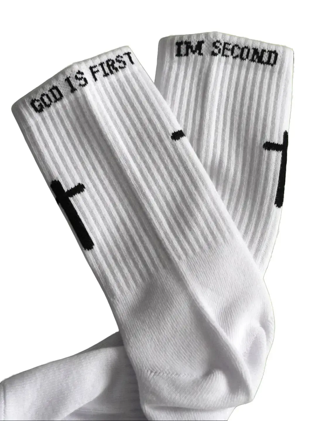 Men's Cross Print Crew Socks, Fitted Casual Comfy Breathable Mid-calf Socks for Daily Wear, Men's Socks for All Seasons, Breathable Fabric Socks Set