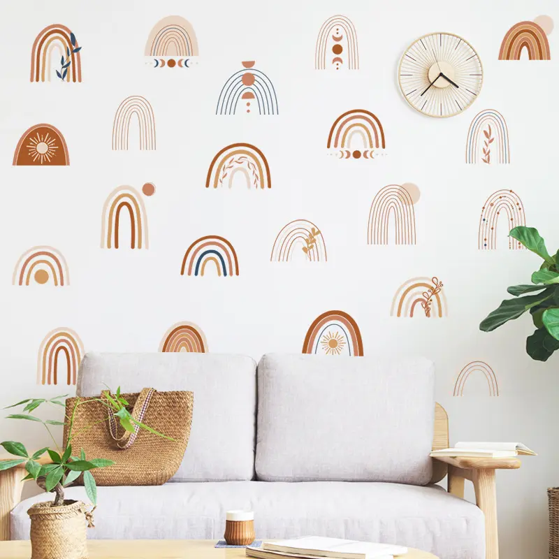 Nordic Style DIY Cloud Wallpaper Stickers Rainbow Free Combination Stickers for Children's Room Home Wall Stickers, Children's Room Home Wall Stickers, Wall Stickers Decor Decoration