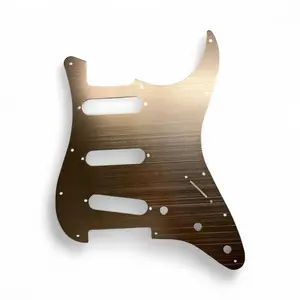 New Fender Stratocaster Gold Brushed Aluminum Replacement Scratch Plate Pick Guard