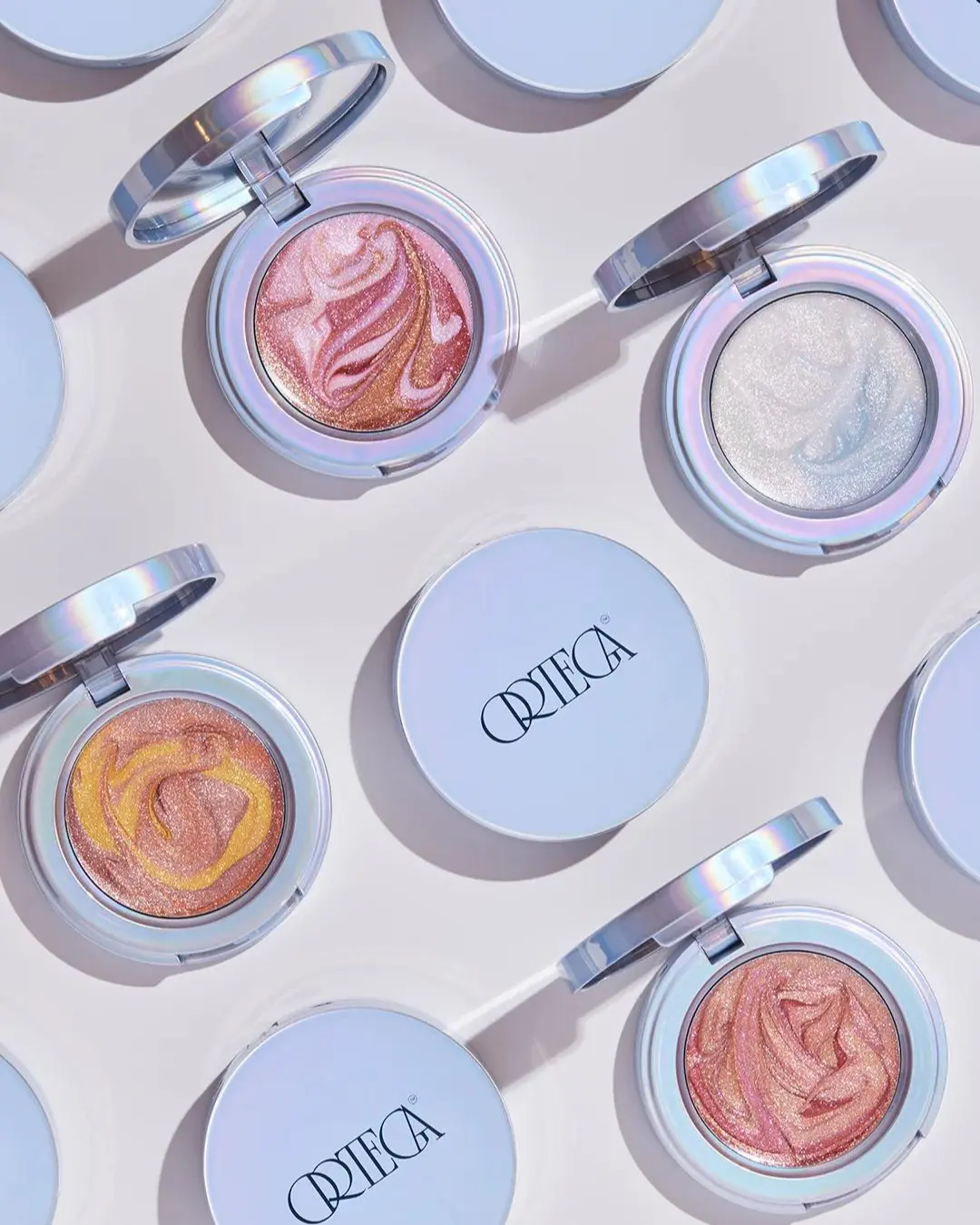 ORTEGA All The Ethereal Glow Balm Bundle: Ice Queen, Sunset Bliss, Rose Quartz, Golden Hour - Set of 4