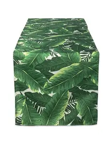 Design Imports Banana Leaf Outdoor Table Runner - 14" x 108"