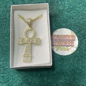 Bling Ankh  fashion Gold Filled chain