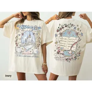 Vintage Fairytale Princess Graphic T Shirt, So This Is Love Romantic Tee, Coquette Bow Aesthetic Cute Gift Shirt