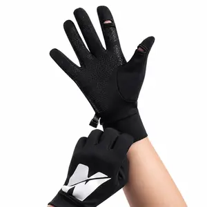 1-Pair Cycling Warm Gloves with thick fleece lining, silicone anti-slip palm, flip-Top Fingertip Design, touchscreen compatible, suitable for road bikes, mountain bikes, as well as running, mountaineering, hiking and other outdoor activities.