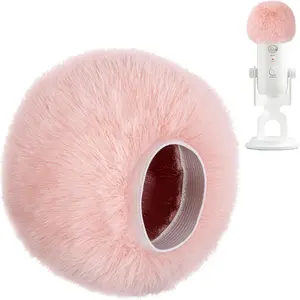 Pop Filter/Windscreen for Microphones, Furry Mic Cover for Wind and Ambient Noise Reduction