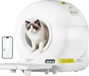 Christmas/Birthday Gift Smart Automatic Cat Litter Box - APP Remote Control, Self-Cleaning, Odor Removal, Safe Anti-Pinch & Weight Tracking for Medium Cats & Kittens