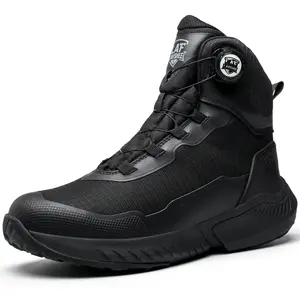 High-ankle steel toe safety shoes — non-slip, puncture-resistant, breathable work footwear