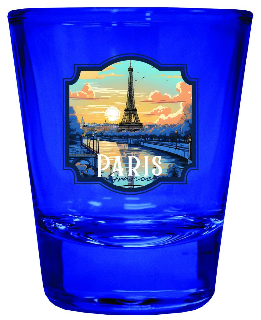 Paris France – 2 Ounce Round Souvenir Shot Glass