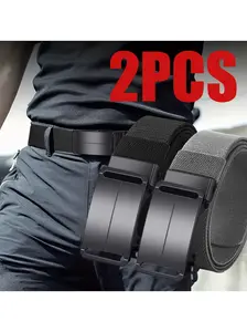 Tactical Nylon Belt Set, Quick-Release Metal Buckle, Wear-Resistant, Tear-Proof, Adjustable, Multifunctional for Outdoor Work/daily Use, Adjustable Belts