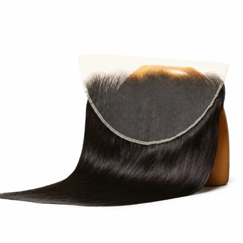 Crown Luxe 13x6 Size Straight Transparent Lace Frontal, 100% Human Hair, Natural Color, Extensive Coverage, Versatile Look