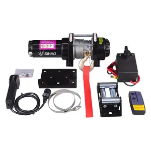 Heavy Duty Electric Winch 4500lbs, 12V DC Off Road Winch IP67 Waterproof Steel Cable Winch for ATV UTV Jeep Trailer Truck and Off-Road Recovery